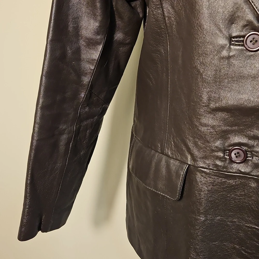 Women's Sable Brown Leather Jacket Size 8